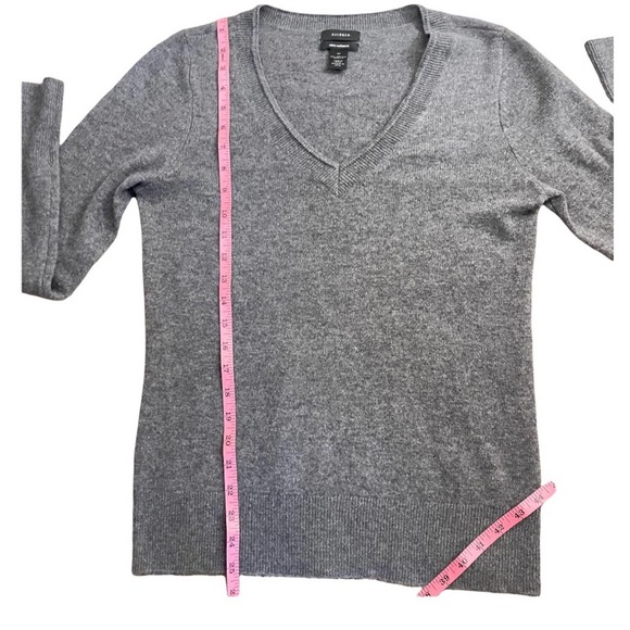 Halogen V Neck Cashmere Sweater in Grey Size XS - Picture 4 of 6